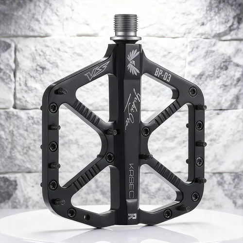 Imagen 2 del producto Pedales de bicicleta KRSEC CNC con 3 rodamientos, pedales ultraligeros para bicicleta de montaña BMX MTB, piezas antideslizantes de aleación de aluminio para bicicleta de montaña