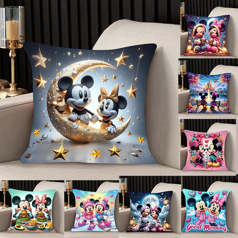 

New Pillow Mickey Minnie Slips Pillow Covers Bedding Comfortable Cushion Good For Sofa Home Car High Quality Pillow Cases 45x45