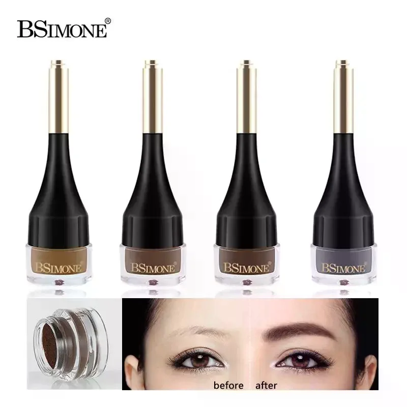 2g 4 Colors Brown Black Eyebrow Cream Enhancers Waterproof Long-lasting Air-cushion Dye Brows Gel Tinted Makeup Liquid Eyebrows