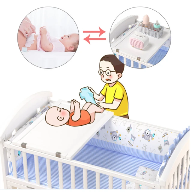 Furniture set, crib for children, crib, multifunctional wood acceptable, adjustable three-level bedroom