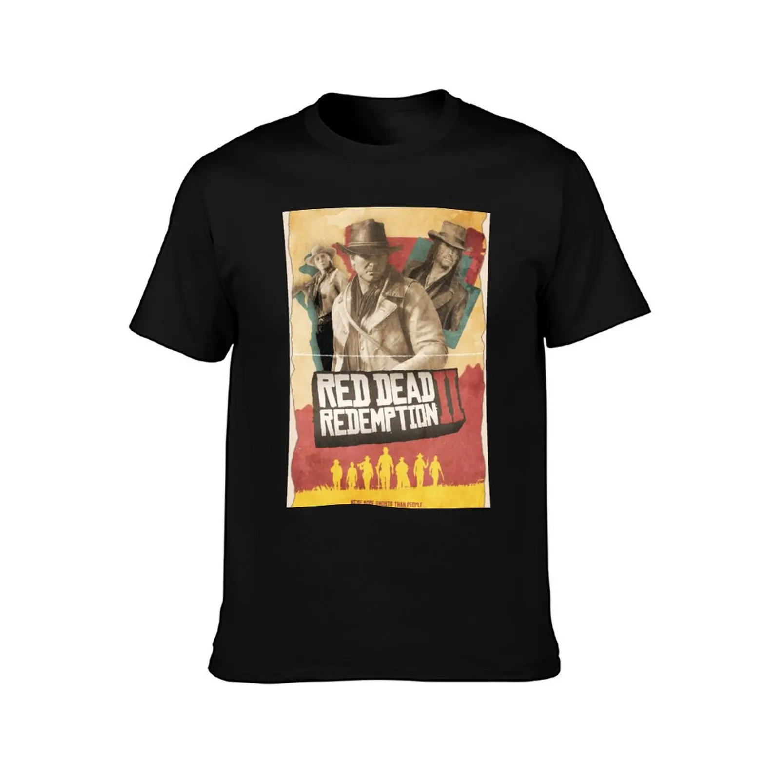 RDR 2 Old West Movie Style Poster T-Shirt anime t shirts vintage anime shirt men tshirt