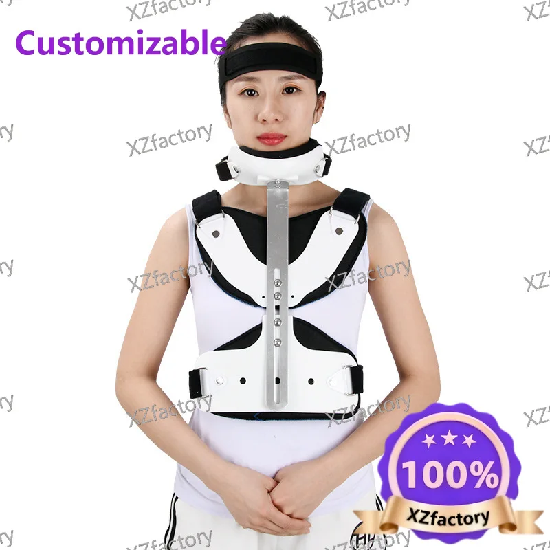 Factory Direct 2026 Top Rated Head Neck and Chest Fixation Braces Adult Adjustable Neck Sternary Brackets Rehabilitation Suppor