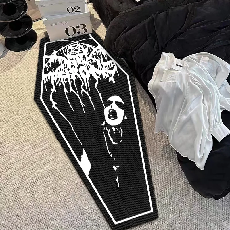VIKAMA Halloween Gothic Style Horror Skull Vampire Carpet Bedroom Living Room Entrance Washable Stain-resistant Floor Mats view 2