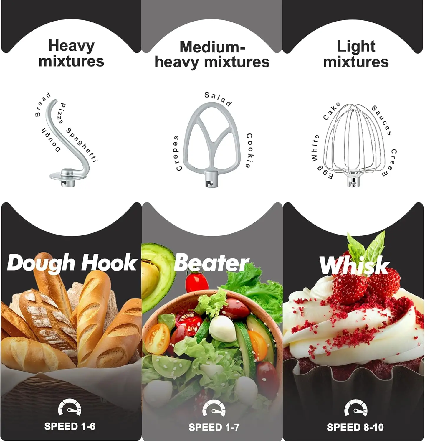 KitchenAid 4.5QT+5QT Onyx Black Matte Stand Mixer with Two Bowls Egg Whisk Dough Hook Flat Beater for Daily Use Kitchen Blenders