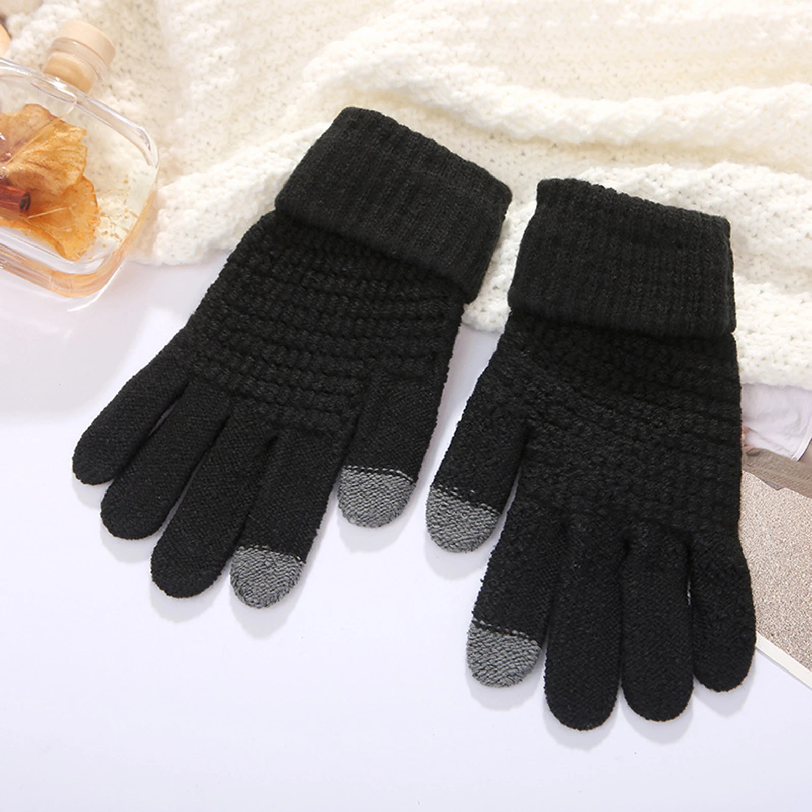 

Trendy Cycling Warm Gloves Winter Thickened Velvet Warmful Mittens Cycling Camping Riding Skiing Windproof Comfortable Gloves