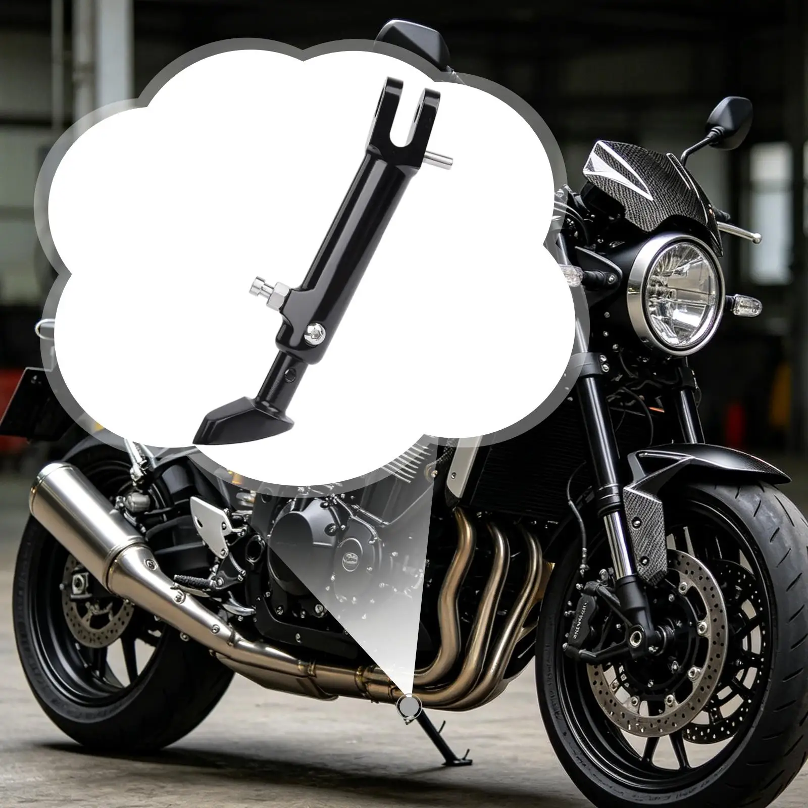 

Premium Aluminum Alloy Motorcycle Side Stand Direct Replacement Support Leg for Kawasaki Z900RS 2018-2023
