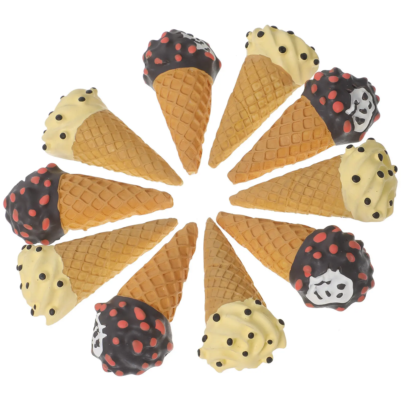 10Pcs Ice Cream Fridge Magnets Bright Cheery Design Magnetic Stickers Refrigerator Decor Kitchen Fridge Stickers