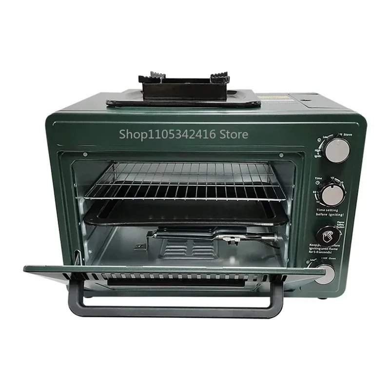 Professional Outdoor BBQ Gas Oven, Mini Portable Camping Toaster Oven for Home Kitchen Camping Picnic Outdoor Cooking Use