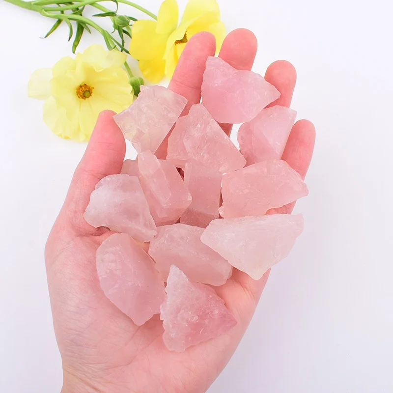 Natural Rose Quartz Ore Mineral Raw Crystals Specimen Reiki Healing Gemstone Spiritual Products Stones Home Decor Aroma Diffuser