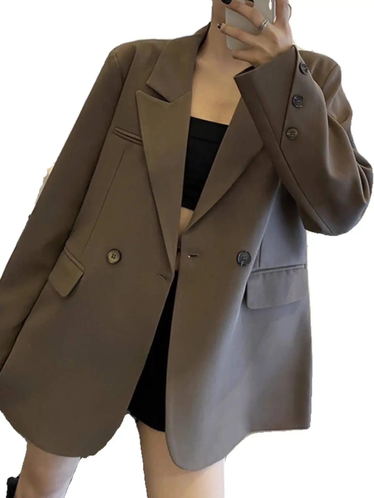 Women Suit Coat Spring And Autumn Suits Versatility Slim Fit Wide-leg Pants Suit Pants Women