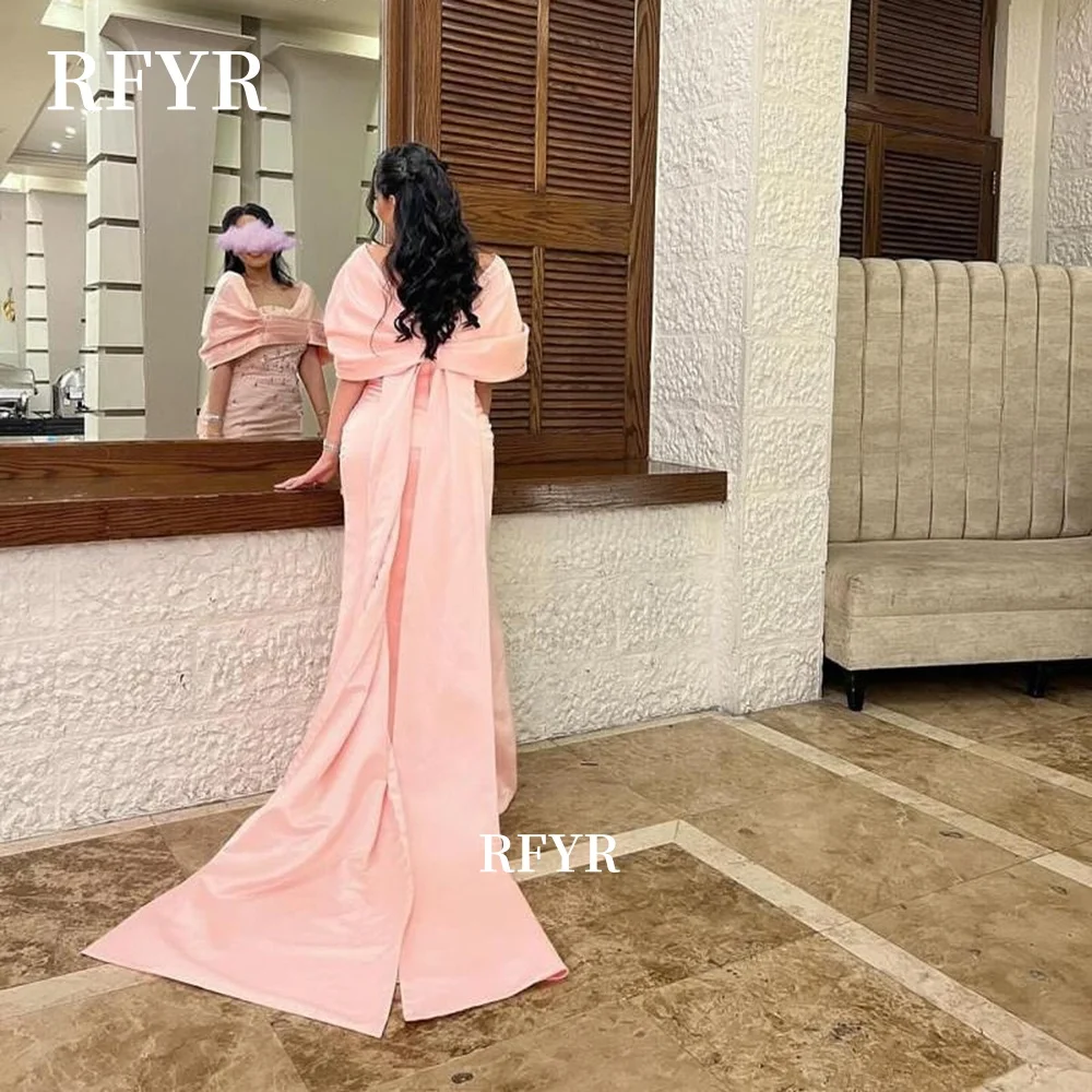 

RFYR Вечернее платье с открытыми плечами и кристаллами, платье русалки для выпускного вечера, праздничное платье с бисером مناسبة رسمية по индивидуальному заказу