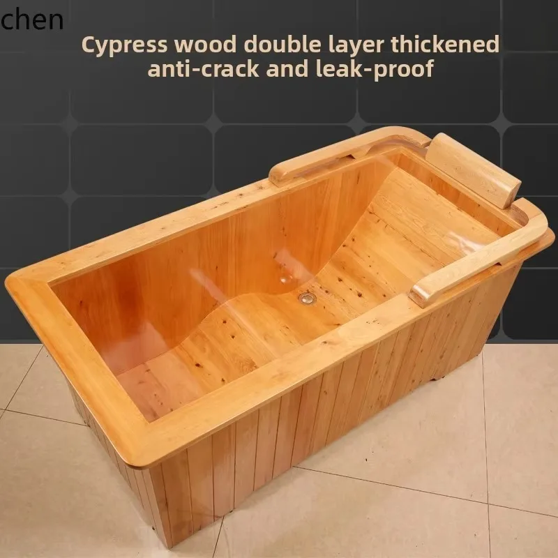 ZMLBath Oriental  Wooden Bucket Adult Bucket Bathtub Bath Tub
