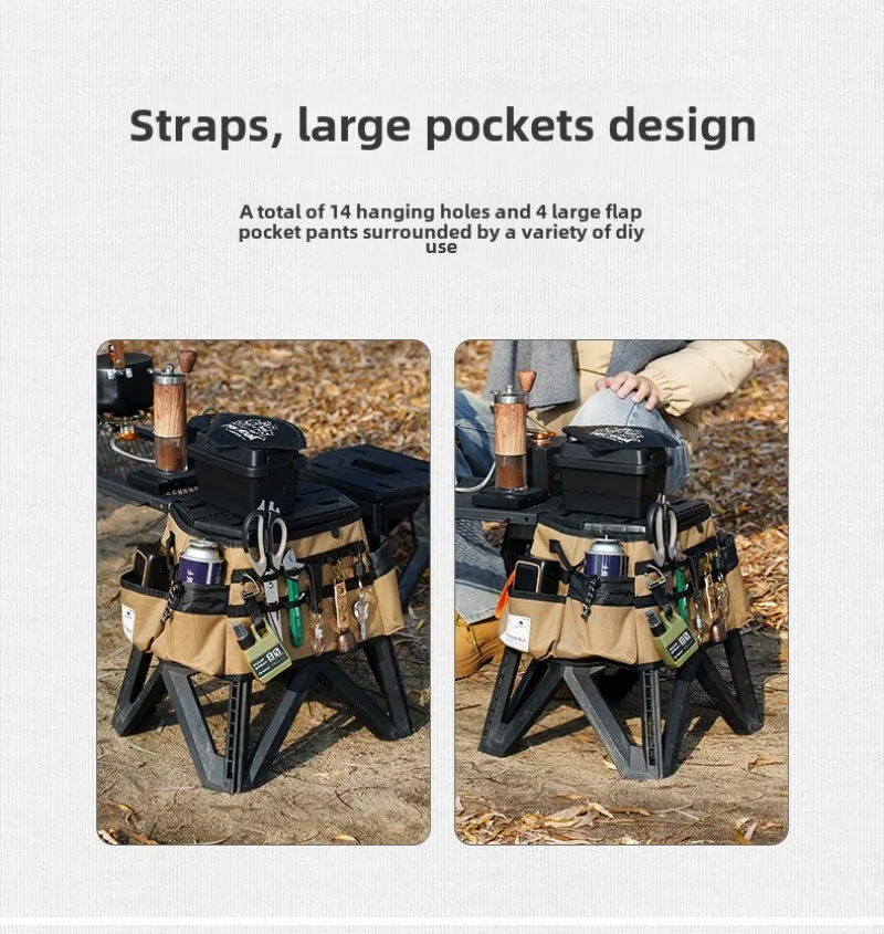 Outdoor Folding Stool Tactical Seat Cover Oxford Cloth Protective Cover Camping Portable Expansion Cover Portable Tool Bag New