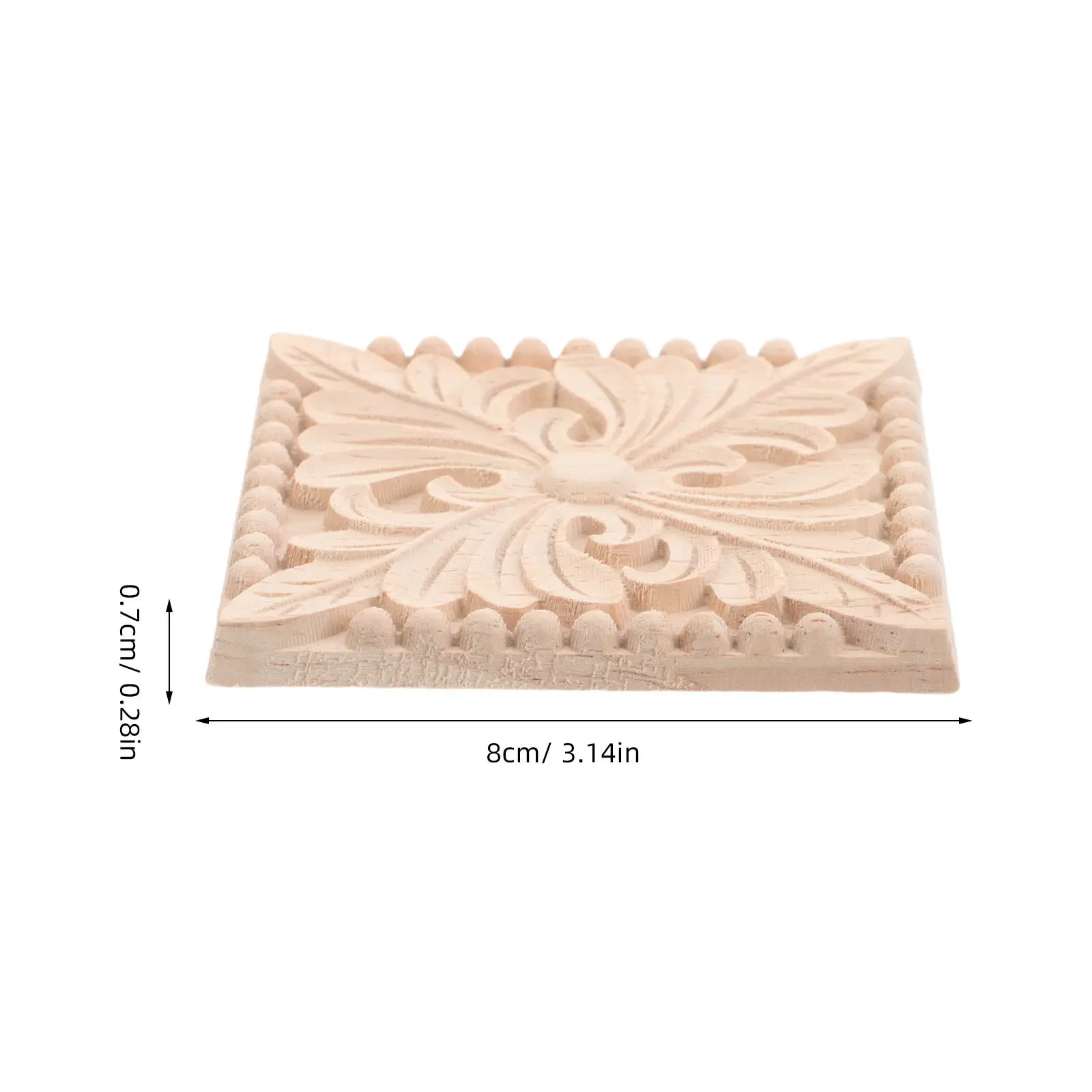 8Pcs Decorative Wood Appliques Unpainted Wood Carving Corner Decals Furniture Onlays European Style Cabinet Door Mouldings