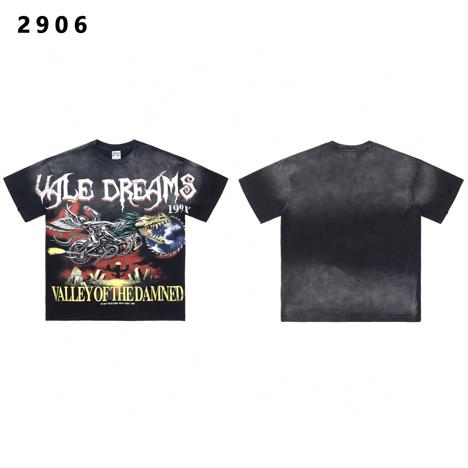 

Forever Ride Dragon Trendy Brand Waed Spray Monkey ort Sve T-irt Cotton Casual Comfortable Breathable round Ne Top