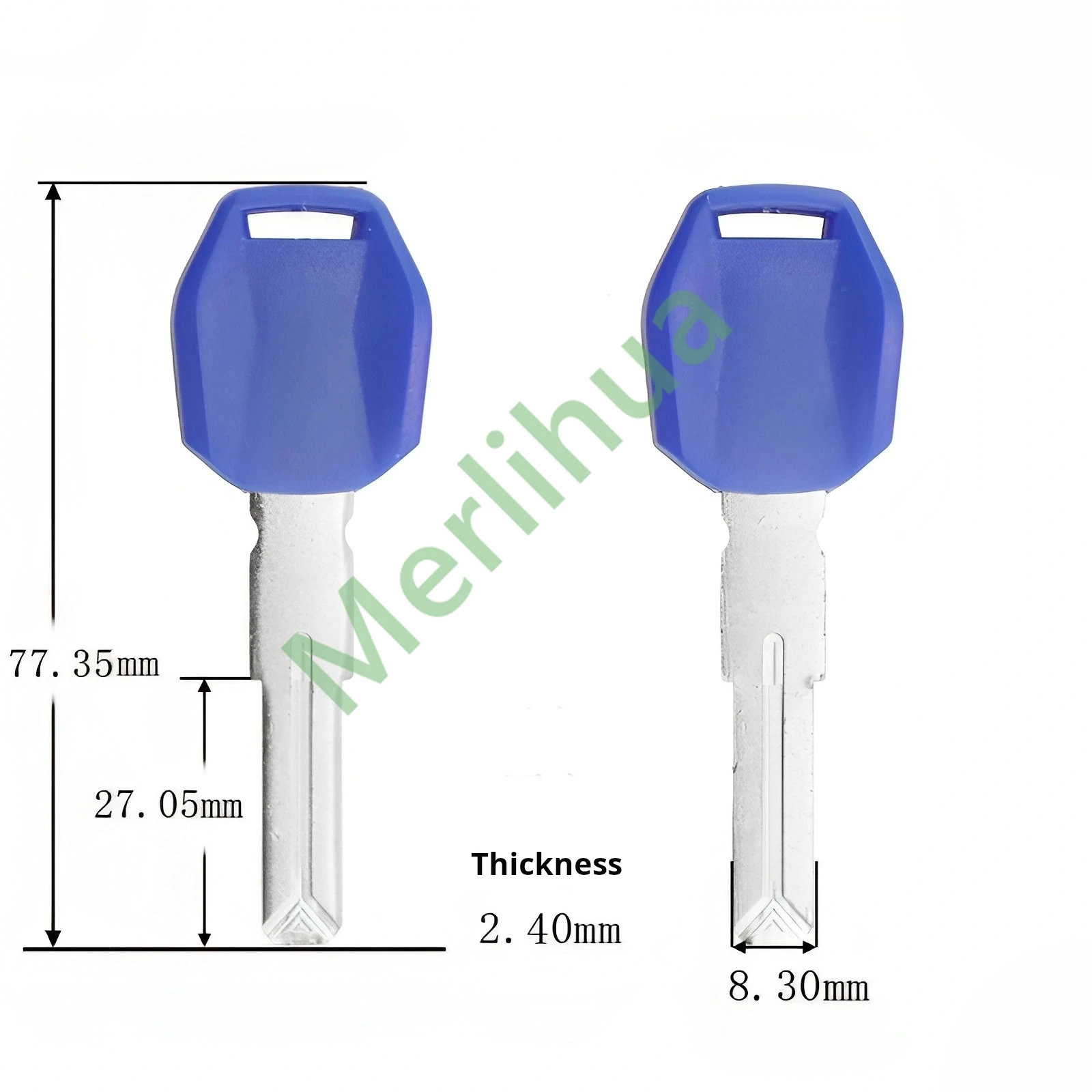 Universal Chip-Ready Key Blank for KTM-Style 1050 1190 1290 RC8R ADV Motorcycle - Modifiable Key Shell