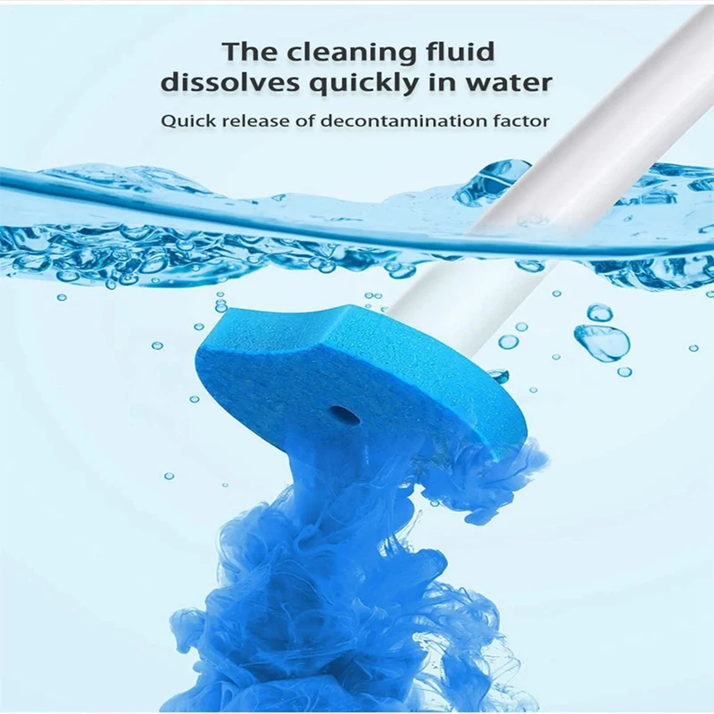 Disposable Toilet Brush With 24 Refills, Wall-Mounted Disposable Toilet Bowl Brush Scrubber Cleaners Kit With Holder Bathroom