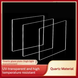 Window Protection Fused Silica Glass Ultra-Thin Ultraviolet Quartz Square 10*10*1 Customizable High Temperature Window