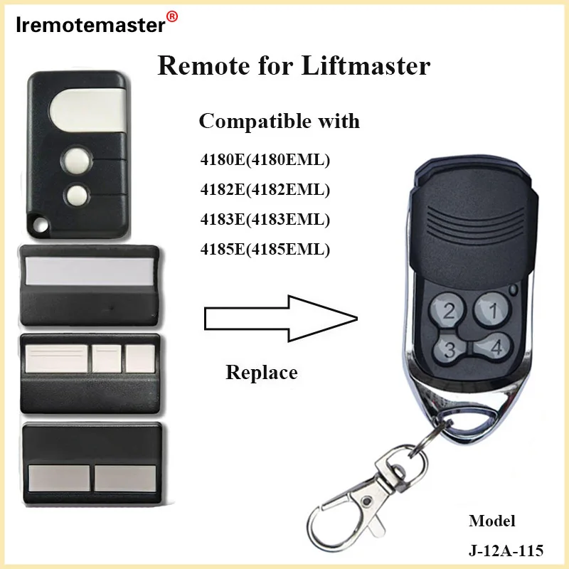 

4180E Garage Door Remote Control For LIFTMASTER 4180E 4182E 4183E 4185E 418MHZ Rolling Code