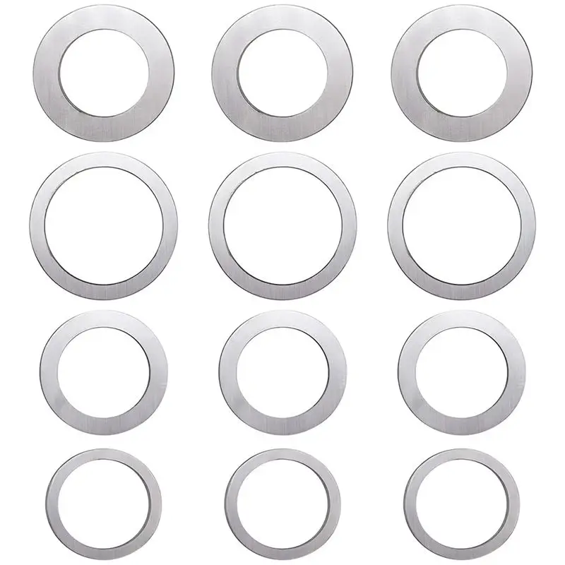 A04G-Saw Blade Adapter Ring Set Saw Blade Bushing Angle Grinder Inner Aperture Conversion Gasket High Guality Metal (12/Pack)