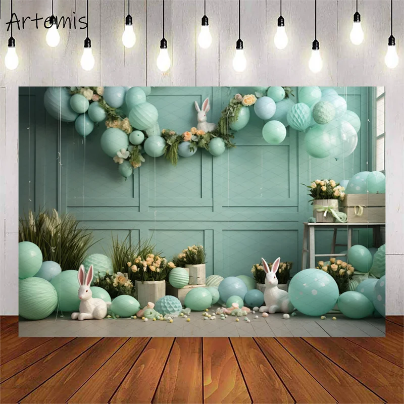 Fondo de fotografía de Pascua para estudio fotográfico, decoración nostálgica para fiesta de cumpleaños de bebés y niños