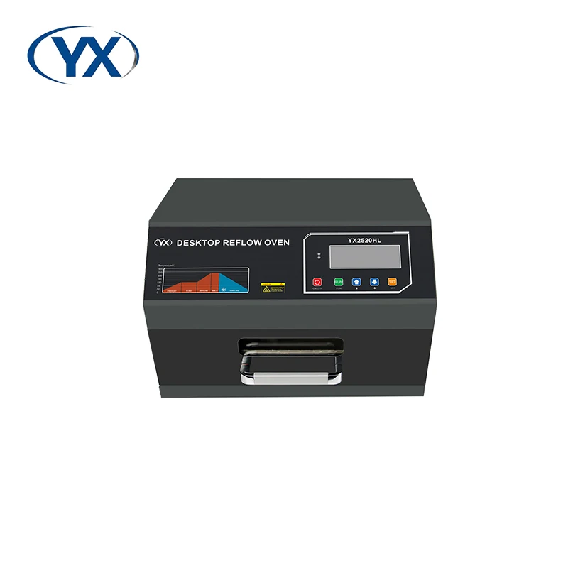 

YX2520HL Infrared Hot Air 250x200mm Smt Pcb Production Line Desktop Smd BGA 1600W Reflow Oven Soldering Machine