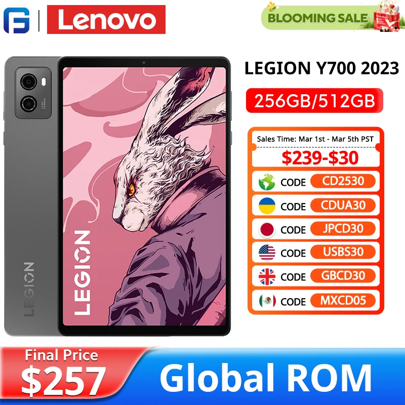 Lenovo-y700ゲームタブレット,snapdragon 8オクタコア,256GB, 512GB, 144Hzリフレッシュレート,zui15,タブ,pc,2023