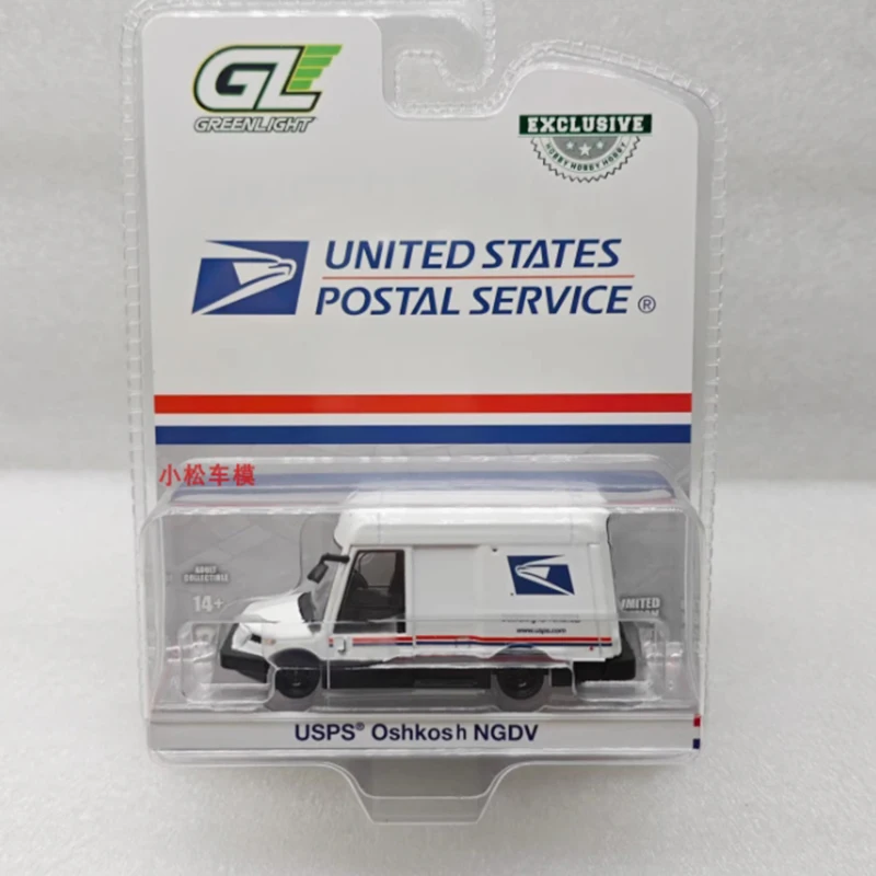 GreenLight Diecast مقياس 1:64 USPS Oshkosh خدمة بريدية سبيكة نموذج سيارة مجموعة كلاسيكية عرض اللعب