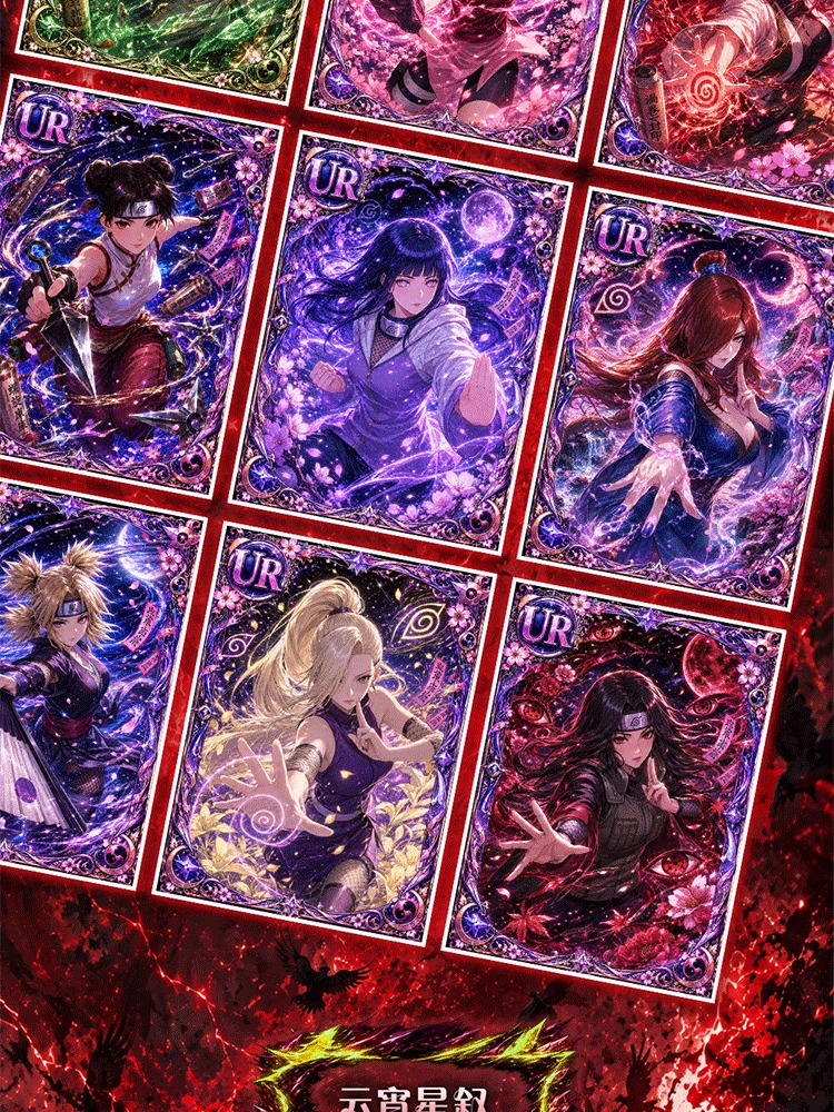 2026 New Naruto Tear-Off Cards Anime Collectible Trading Cards Rare SSR CR Foil Card Booster Box Ninja Shippuden Kids Toy Gift