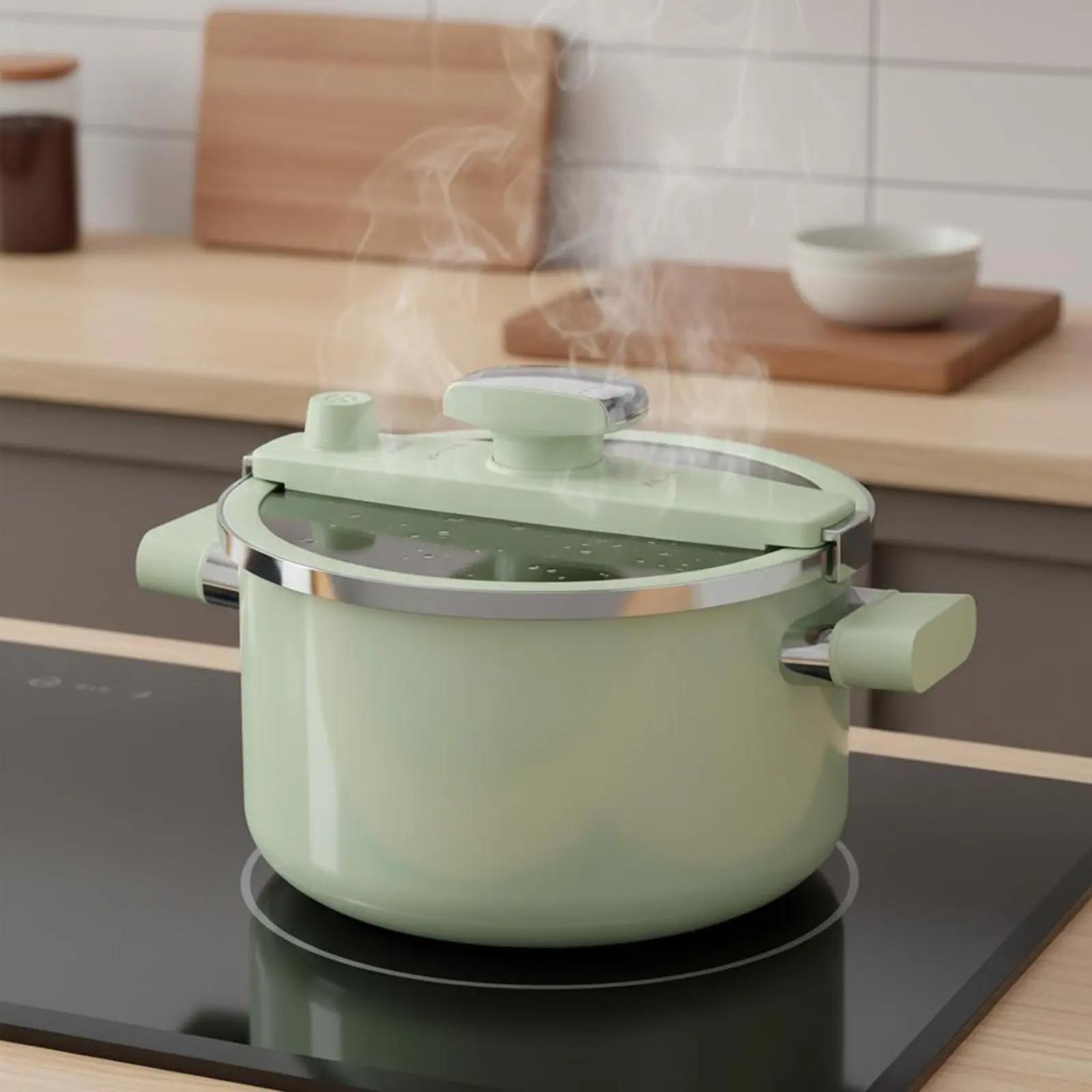 Micro Pressure Stew Pot Easy to Clean Enamel Soup Pot Speckled Enamel Stockpot Long Simmer Resistant Cookware Non-Stick for Home