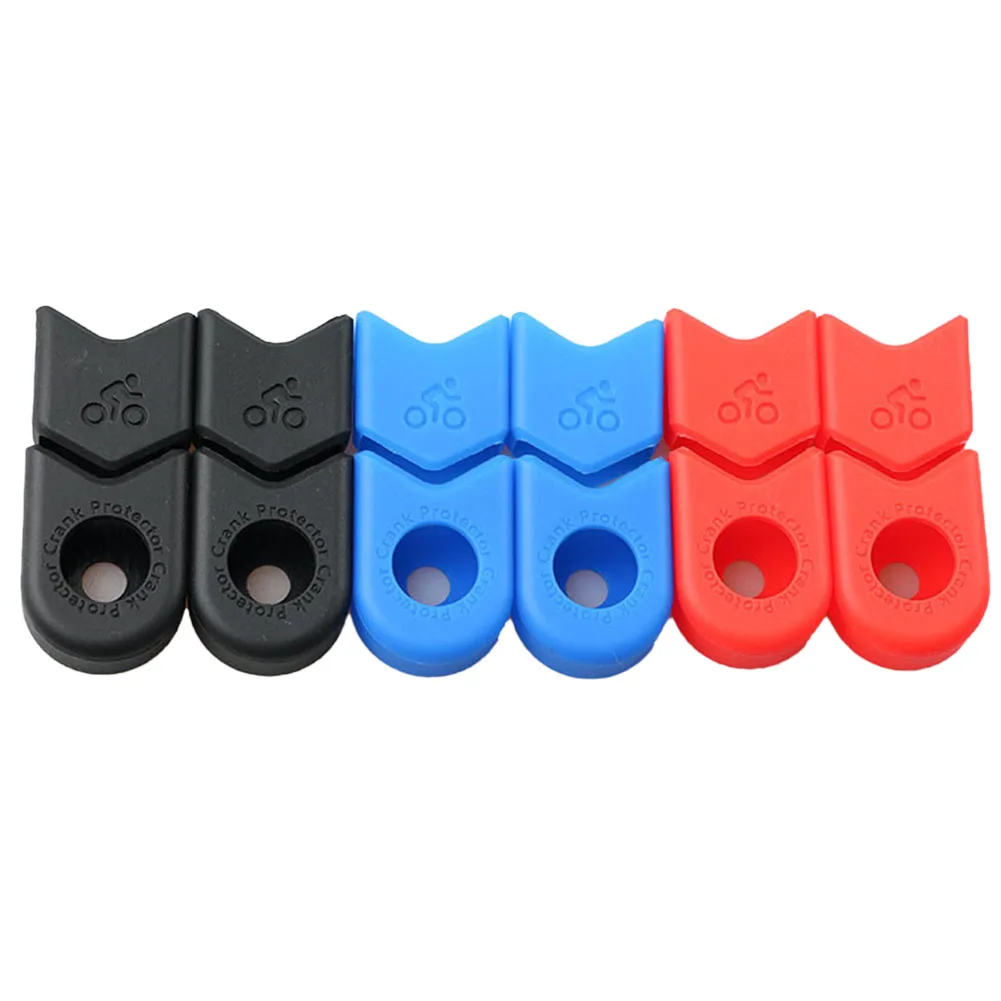 2/4pcs Bicycle Crankarm Cover Practical For Mountain Bike Silicon Crankarm Protection Case Covers Cap Crankset Accessories