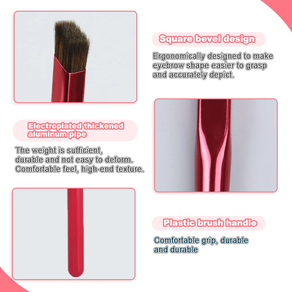 Wild Eyebrow Brush Multifunction Simulated Eyebrow Hair Makeup Brush Square Stereoscopic Painting Hairline Eyebrow Artifact