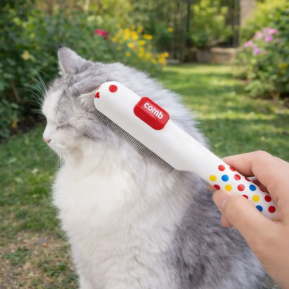 Multi-functional Bear Shape Pet Flea Comb Efficient Anti-knot Cat Grooming Brush Portable Pet Hair Knotting Comb Cat Care
