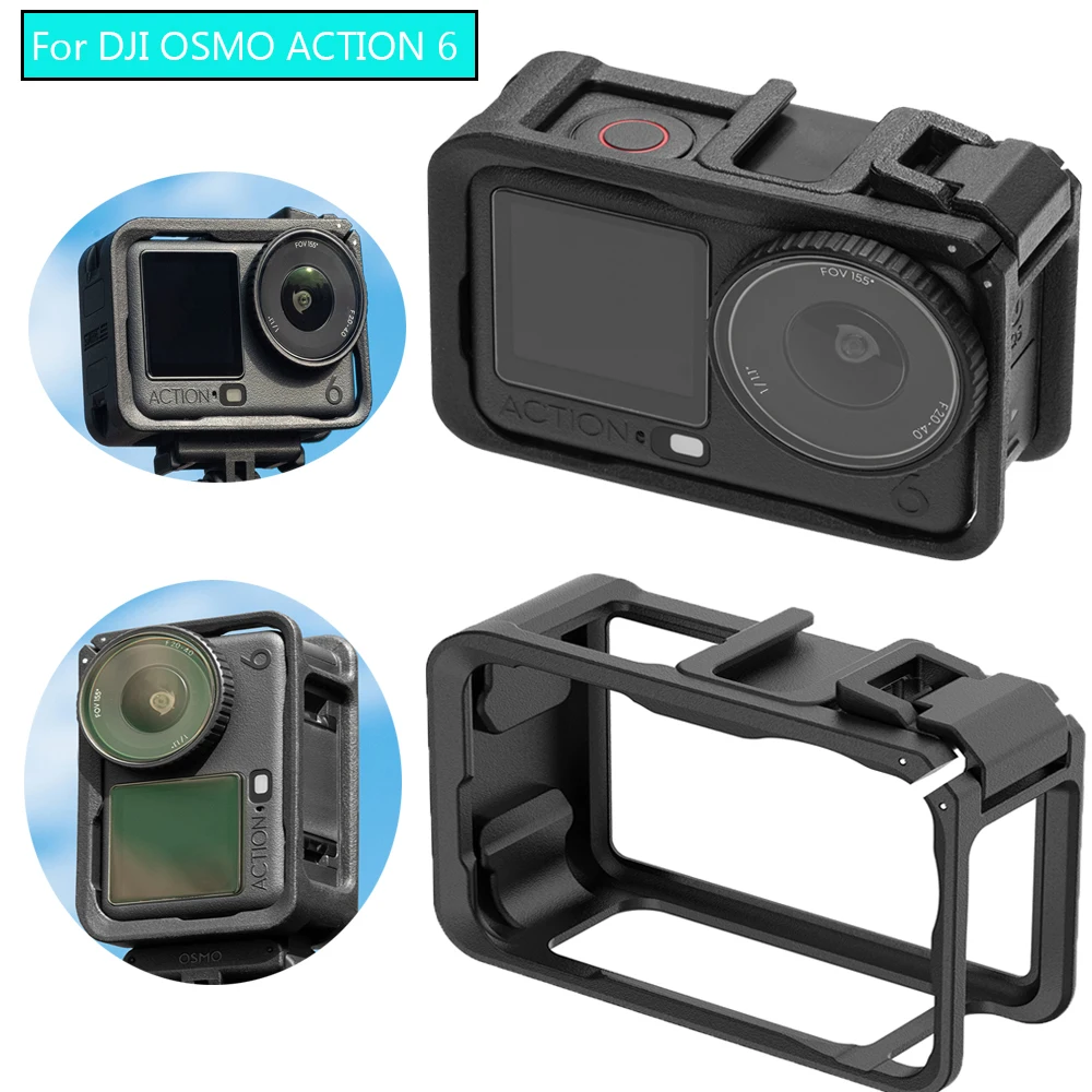 Rabbit Cage For DJI OSMO Action 6 Quick-release Full Case Expansion Frame Protective Shell With Cold Shoe Action Camera Part