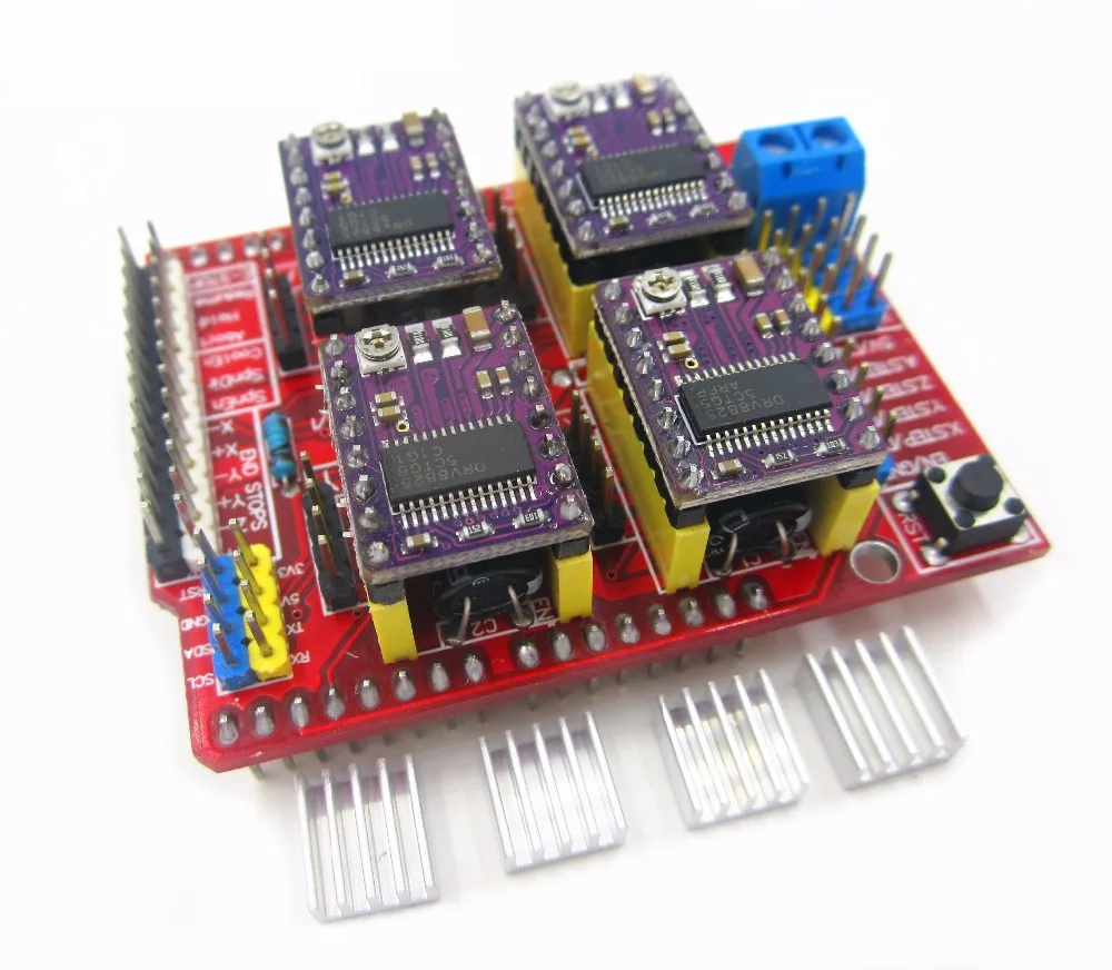 new! New cnc shield v3 engraving machine / 3D Printer / + 4pcs DRV8825 driver expansion board