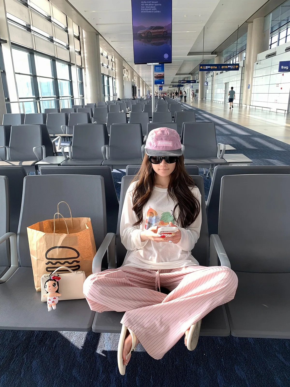Sweet Style Long Sleeve T-Shirt Women's Loose Fit Cotton Fruit Print Transparent Sun Protection Top Lazy Style Versatile Cove...