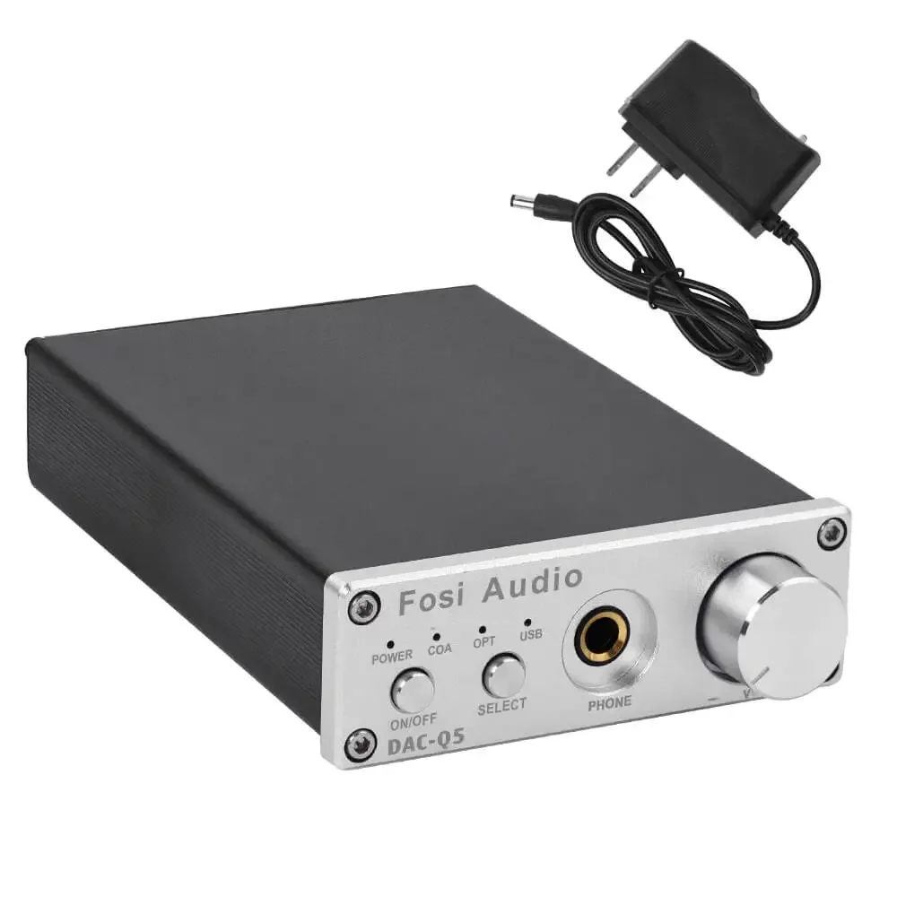 [Old Version] Fosi Audio Q5 DAC Converter Digital-to-Analog Adapter Decoder & Headphone Amplifier CB