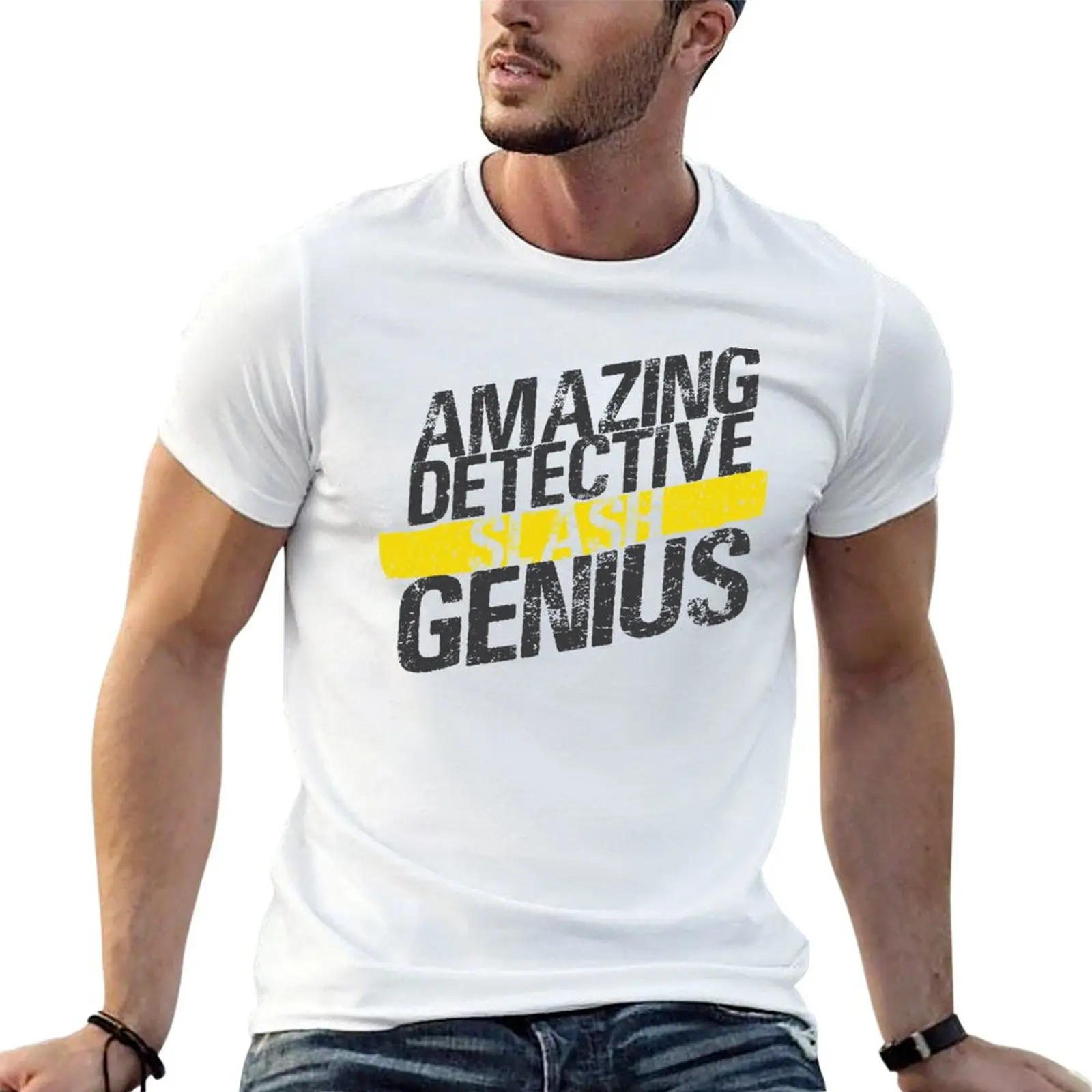 Amazing Detective SLASH Genius Reversed T-Shirt man t shirt summer man tshirt man t shirt graphic T-shirt
