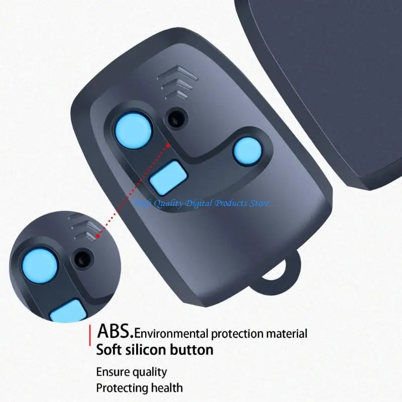 U2JE Rolling Code Garage Door Remote Control 433.92MHz 3 Button With Preinstalled Battery ABS Material