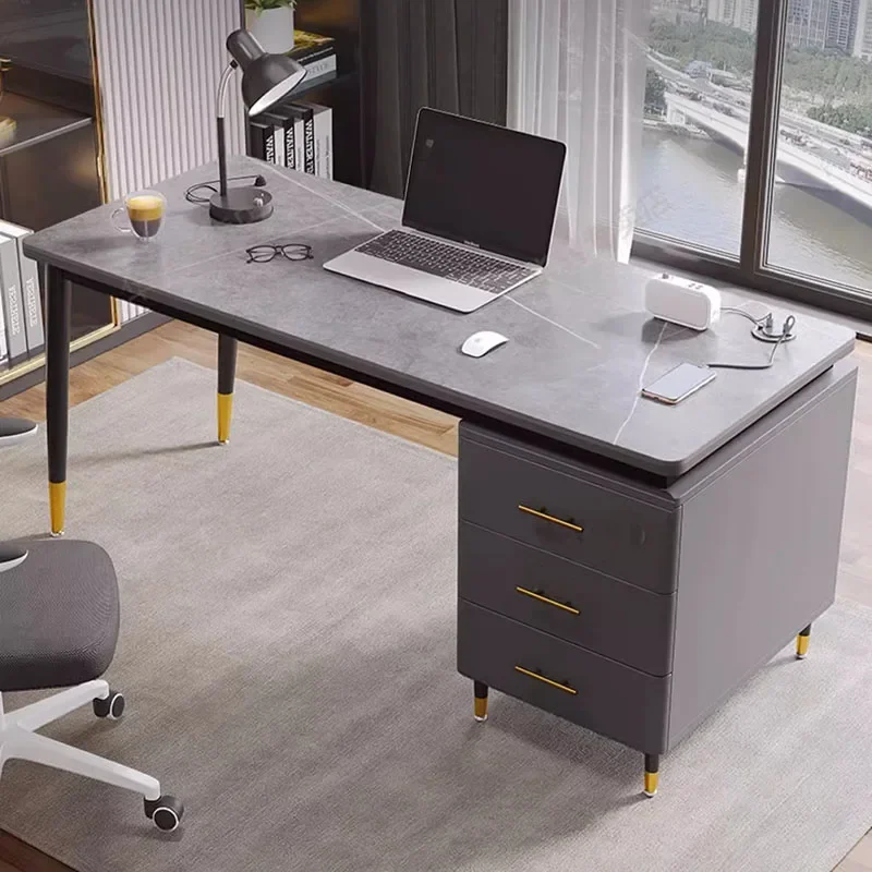 Student Executive Office Desk Study Supplies Long Legs White Computer Desks Organizers Legs Escritorios De Ordenador Furniture