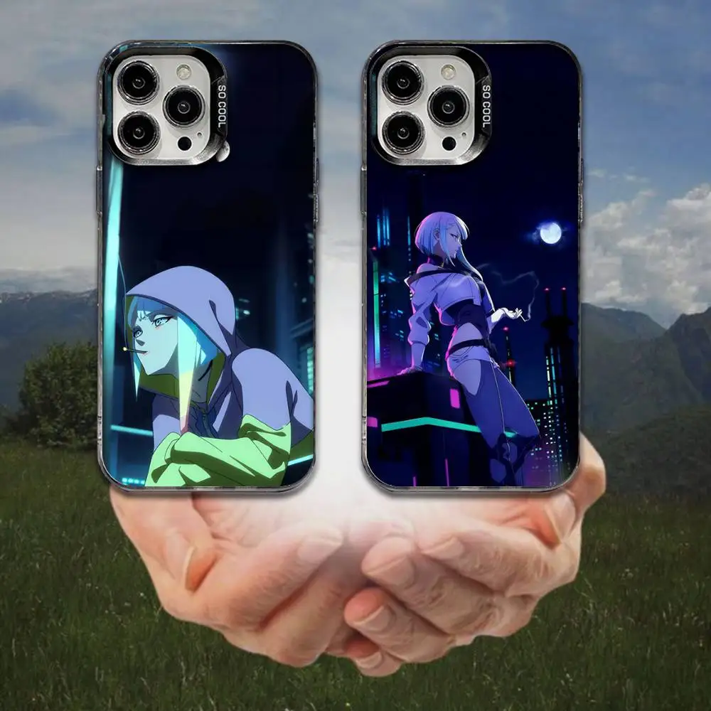 

C-CyberpunkS Lucy Phone Case For iPhone 16,15,14,13,12,11,8,7,Pro,Max,Plus,Mini,XS,SE Anti Fall Black Matte Hard
