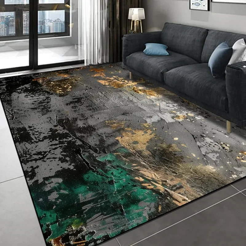 Modern Abstract Carpet for Living Room Decor Large Area Rug Sofa Coffee Table Side Floor Mat Anti-slip Washable Bedroom Door Mat