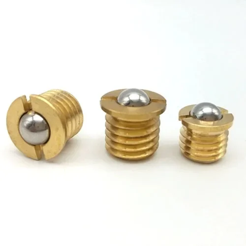 

2pcs M5 M6 M8 M10 M12 M16 Flange type Ball plunger Press-in thread type Ball head bead Step with screw Bow pin brass