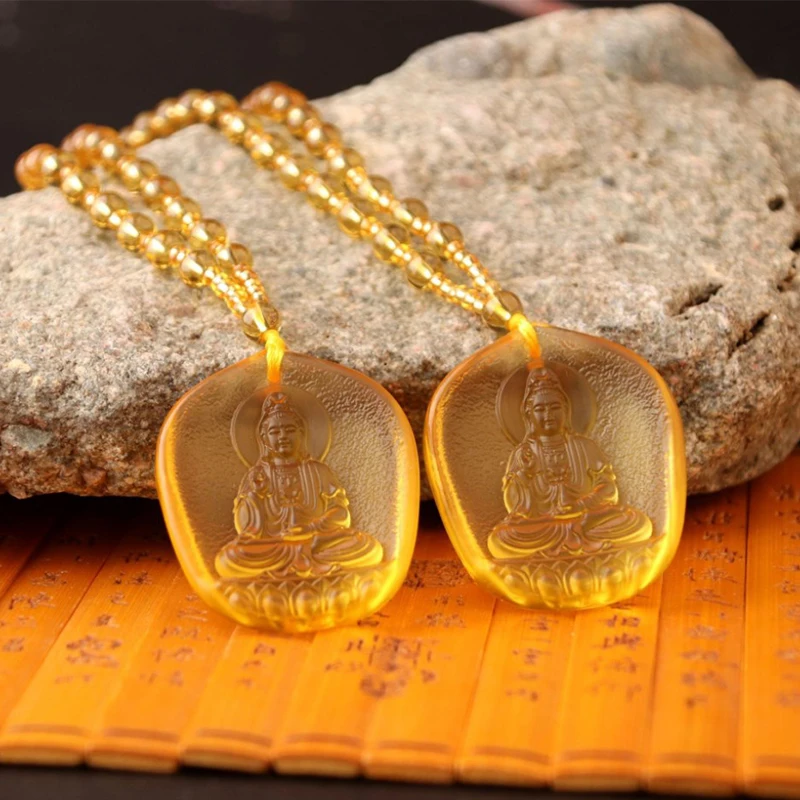 Handmade Necklace Nepal Buddhist Mala Stone Beads Buddha Statue Pendant Necklace Statement Buddha Lucky Amulet Pendant Necklace