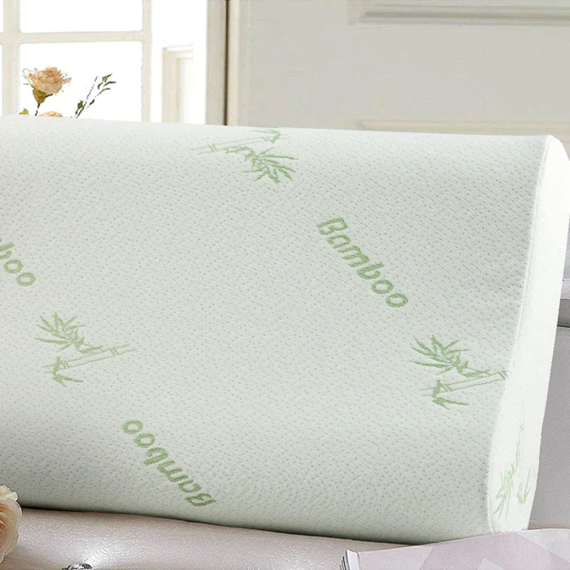 Bamboo Fiber Pillow Slow Rebound Health Care Memory Foam Pillow Natural Support Latex the Neck Fatigue Relief