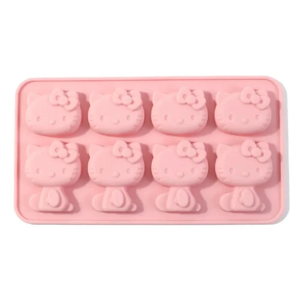 Kawaii Hello Kitty Ice Tray Silicone Mold Sanrio Cute Kuromi DIY Chocolate Biscuit Mold Baking Tool My Melody Candy Mold Gift