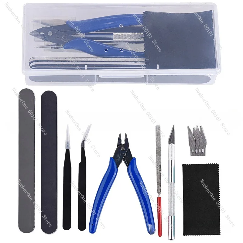 Model Tool Suite for Beginners, DIY Model Assembly Tools, Basic Kit for Manual Assembly, Perfect for Hobbyists and Newcomers