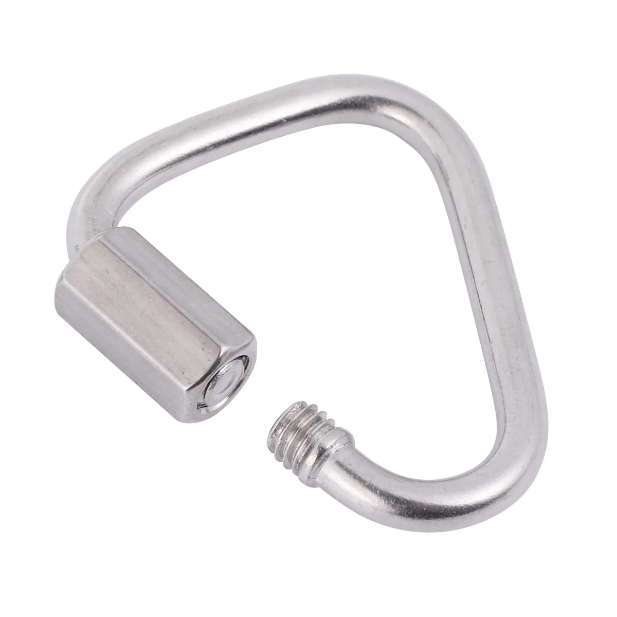 4Pcs Premium Stainless Steel Carabiner Set Fadeless Wear Resistant Convenient Locking Hook for Climbing Mountaineering Camping
