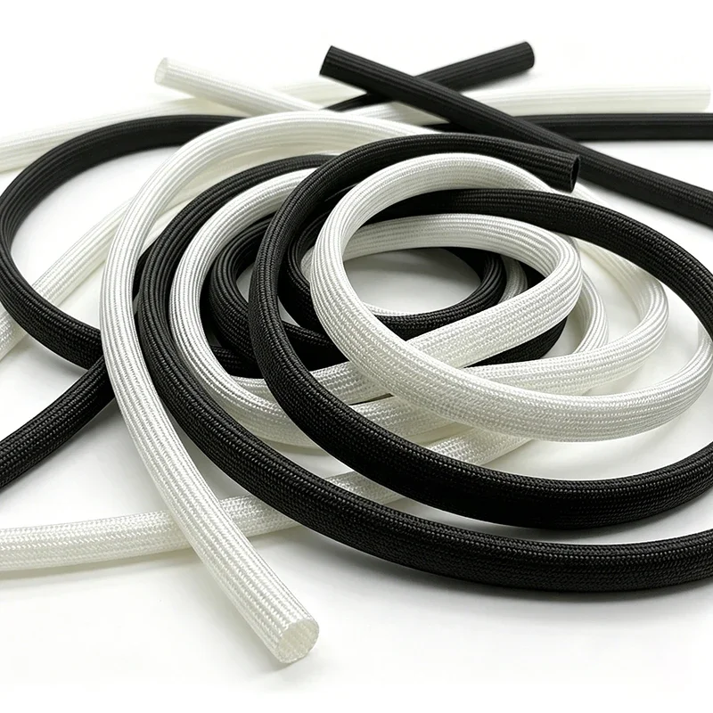 2m/5m/10m Fiberglass Sleeve 600Deg.C Insulation Wire Wrap For Kitchen Study Living Room All Household Wires Multipurpose Tidying