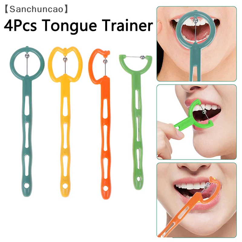 

4Pcs Children Tongue Tip Exercise For Adult Kids Speech Therapy Autism Sensory Rehabilitation Oral Tongue Muscle Trainer Talk